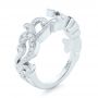 18k White Gold 18k White Gold Custom Jacket Style Diamond Wedding Band - Three-Quarter View -  102921 - Thumbnail