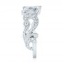 14k White Gold Custom Jacket Style Diamond Wedding Band - Side View -  102921 - Thumbnail