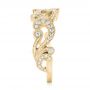 14k Yellow Gold 14k Yellow Gold Custom Jacket Style Diamond Wedding Band - Side View -  102921 - Thumbnail