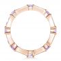 18k Rose Gold 18k Rose Gold Custom Lavender Sapphire Wedding Band - Front View -  102326 - Thumbnail