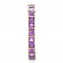 18k Rose Gold 18k Rose Gold Custom Lavender Sapphire Wedding Band - Side View -  102326 - Thumbnail