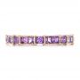 14k Rose Gold 14k Rose Gold Custom Lavender Sapphire Wedding Band - Top View -  102326 - Thumbnail