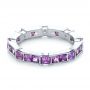  Platinum Custom Lavender Sapphire Wedding Band - Flat View -  102326 - Thumbnail