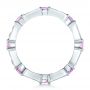  Platinum Custom Lavender Sapphire Wedding Band - Front View -  102326 - Thumbnail