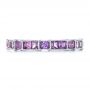 14k White Gold 14k White Gold Custom Lavender Sapphire Wedding Band - Top View -  102326 - Thumbnail