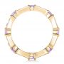 14k Yellow Gold 14k Yellow Gold Custom Lavender Sapphire Wedding Band - Front View -  102326 - Thumbnail