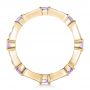 14k Yellow Gold 14k Yellow Gold Custom Lavender Sapphire Wedding Band - Front View -  102326 - Thumbnail