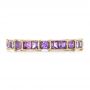 14k Yellow Gold 14k Yellow Gold Custom Lavender Sapphire Wedding Band - Top View -  102326 - Thumbnail