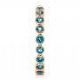 18k Rose Gold 18k Rose Gold Custom London Blue Topaz Eternity Anniversary Band - Side View -  102338 - Thumbnail