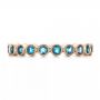 14k Rose Gold 14k Rose Gold Custom London Blue Topaz Eternity Anniversary Band - Top View -  102338 - Thumbnail