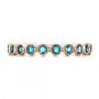 18k Rose Gold 18k Rose Gold Custom London Blue Topaz Eternity Anniversary Band - Top View -  102338 - Thumbnail