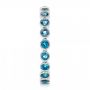 18k White Gold 18k White Gold Custom London Blue Topaz Eternity Anniversary Band - Side View -  102338 - Thumbnail