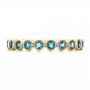 14k Yellow Gold 14k Yellow Gold Custom London Blue Topaz Eternity Anniversary Band - Top View -  102338 - Thumbnail