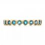 18k Yellow Gold 18k Yellow Gold Custom London Blue Topaz Eternity Anniversary Band - Top View -  102338 - Thumbnail