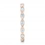 14k Rose Gold 14k Rose Gold Custom Marquise Diamond Eternity Wedding Band - Side View -  102287 - Thumbnail