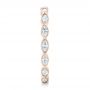 18k Rose Gold 18k Rose Gold Custom Marquise Diamond Eternity Wedding Band - Side View -  102287 - Thumbnail