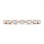 14k Rose Gold 14k Rose Gold Custom Marquise Diamond Eternity Wedding Band - Top View -  102287 - Thumbnail