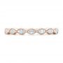 18k Rose Gold 18k Rose Gold Custom Marquise Diamond Eternity Wedding Band - Top View -  102287 - Thumbnail