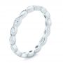 18k White Gold 18k White Gold Custom Marquise Diamond Eternity Wedding Band - Three-Quarter View -  102287 - Thumbnail