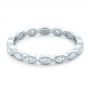  Platinum Custom Marquise Diamond Eternity Wedding Band - Flat View -  102287 - Thumbnail
