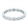 18k White Gold 18k White Gold Custom Marquise Diamond Eternity Wedding Band - Flat View -  102287 - Thumbnail