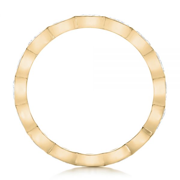 14k Yellow Gold 14k Yellow Gold Custom Marquise Diamond Eternity Wedding Band - Front View - 102287