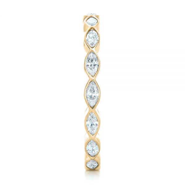14k Yellow Gold 14k Yellow Gold Custom Marquise Diamond Eternity Wedding Band - Side View - 102287
