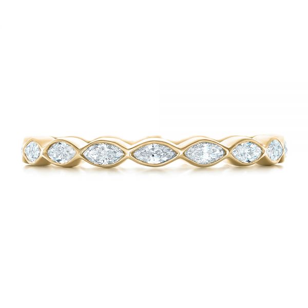 18k Yellow Gold 18k Yellow Gold Custom Marquise Diamond Eternity Wedding Band - Top View -  102287