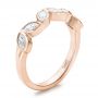 18k Rose Gold Custom Marquise Diamond Wedding Band