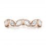 14k Rose Gold 14k Rose Gold Custom Marquise Diamond Wedding Band - Top View -  100779 - Thumbnail