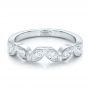  Platinum Custom Marquise Diamond Wedding Band - Flat View -  100779 - Thumbnail