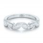 14k White Gold 14k White Gold Custom Marquise Diamond Wedding Band - Flat View -  100779 - Thumbnail