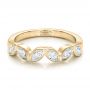 18k Yellow Gold 18k Yellow Gold Custom Marquise Diamond Wedding Band - Flat View -  100779 - Thumbnail