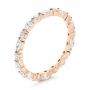 18k Rose Gold 18k Rose Gold Custom Marquise And Round Diamond Eternity Wedding Band - Three-Quarter View -  105700 - Thumbnail