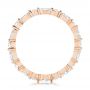 18k Rose Gold 18k Rose Gold Custom Marquise And Round Diamond Eternity Wedding Band - Front View -  105700 - Thumbnail