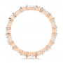 14k Rose Gold 14k Rose Gold Custom Marquise And Round Diamond Eternity Wedding Band - Front View -  105700 - Thumbnail