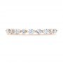 14k Rose Gold 14k Rose Gold Custom Marquise And Round Diamond Eternity Wedding Band - Top View -  105700 - Thumbnail