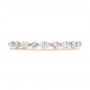 14k Rose Gold 14k Rose Gold Custom Marquise And Round Diamond Eternity Wedding Band - Top View -  105700 - Thumbnail