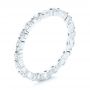 14k White Gold 14k White Gold Custom Marquise And Round Diamond Eternity Wedding Band - Three-Quarter View -  105700 - Thumbnail