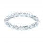  18K Gold Custom Marquise And Round Diamond Eternity Wedding Band - Flat View -  105700 - Thumbnail