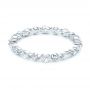 18k White Gold 18k White Gold Custom Marquise And Round Diamond Eternity Wedding Band - Flat View -  105700 - Thumbnail