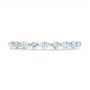  18K Gold Custom Marquise And Round Diamond Eternity Wedding Band - Top View -  105700 - Thumbnail