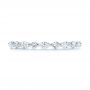  Platinum Platinum Custom Marquise And Round Diamond Eternity Wedding Band - Top View -  105700 - Thumbnail