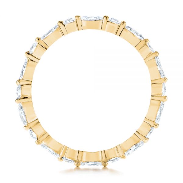 18k Yellow Gold 18k Yellow Gold Custom Marquise And Round Diamond Eternity Wedding Band - Front View - 105700