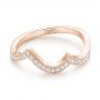 14k Rose Gold 14k Rose Gold Custom Matching Diamond Wedding Band - Flat View -  102879 - Thumbnail