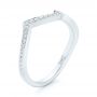 14k White Gold Custom Matching Diamond Wedding Band - Three-Quarter View -  102879 - Thumbnail