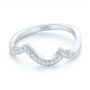 14k White Gold Custom Matching Diamond Wedding Band - Flat View -  102879 - Thumbnail