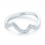 18k White Gold 18k White Gold Custom Matching Diamond Wedding Band - Flat View -  102879 - Thumbnail