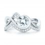  Platinum Platinum Custom Matching Diamond Wedding Band - Top View -  102879 - Thumbnail