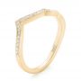 14k Yellow Gold 14k Yellow Gold Custom Matching Diamond Wedding Band - Three-Quarter View -  102867 - Thumbnail